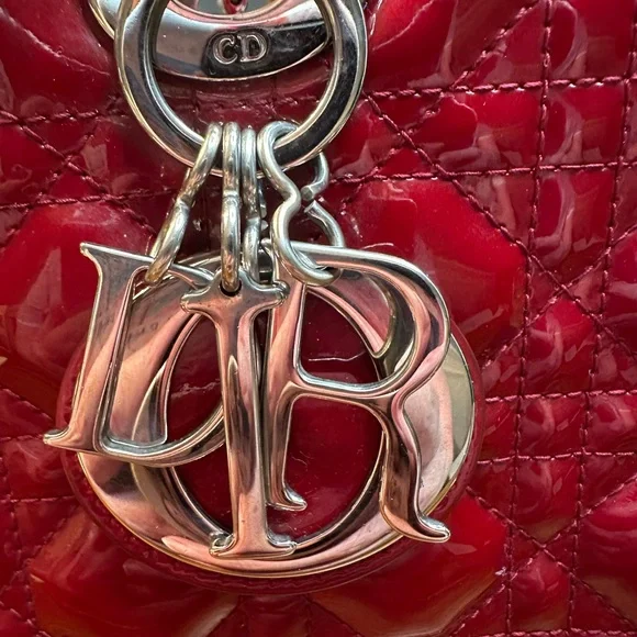 Lady Dior in Cherry Red with Signature Cannage Stitching - Picture 14 of 15